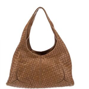 Bottega Veneta Intrecciato Woven Leather Shoulder Bag in Brown